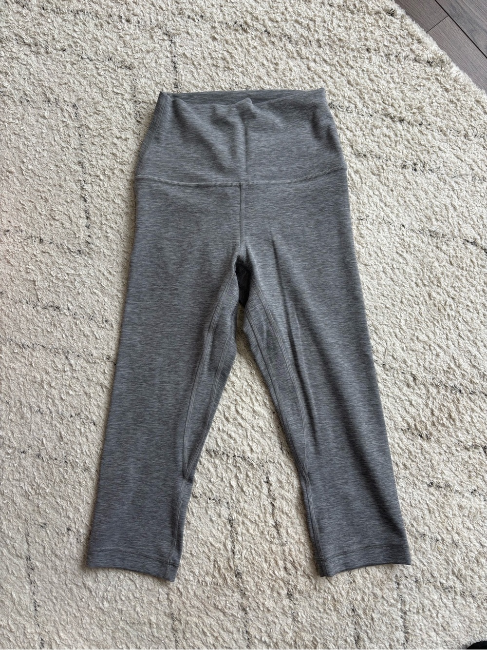 lululemon athletica Align Cropped 17” Heather Gray High-Rise Leggings